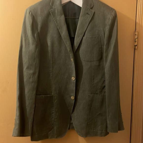 Polo olive green linen blazer 40 - Picture 3 of 3
